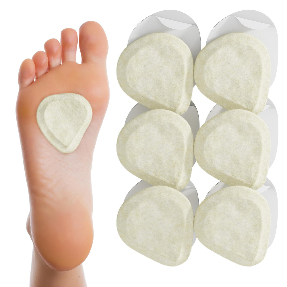 MARS WELLNESS front pack of felt metatarsal pads showing quantity and label for convenience