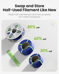 MarsWork spool mounted on a Bambu Lab printer in use to speed changeovers and reduce downtime