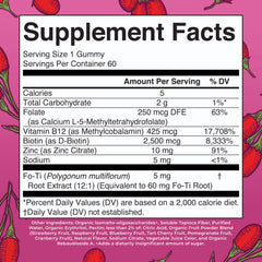 MARYRUTH'S closeup of individual gummies highlighting chewable, sugar-free appeal
