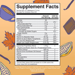MARYRUTH'S close-up label reading ingredients and certifications