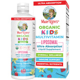 MARYRUTH'S front bottle showing kids multivitamin label for easy dosing