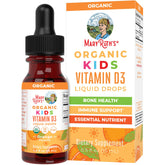 MARYRUTH'S bottle front label showing organic orange vitamin D3 benefits