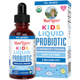 MARYRUTH'S front packaging showing organic kids probiotic benefits