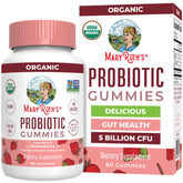 MARYRUTH'S front packaging showing probiotic gummies and benefits