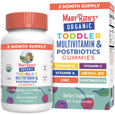 MARYRUTH'S front packaging showing toddler multivitamin benefits and servings