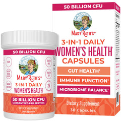 MARYRUTH'S front packaging showing bottle and benefits