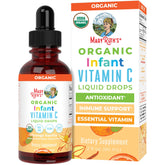 MARYRUTH'S front bottle view showing organic infant vitamin C benefits