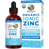 MARYRUTH'S front bottle view showing organic liquid zinc for easy dosing