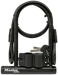 Master Lock carrier bracket mounted on bike frame for easy transport benefit
