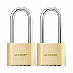Master Lock front view of brass body showing durable construction and reliability