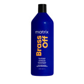 MATRIX front packaging showing Brass Off shampoo bottle and clear labeling for easy identification and toning benefits