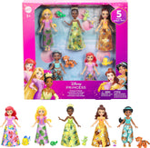 Mattel Disney Princess front packaging showing complete ten-figure set for instant play