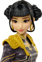 Mattel Zoey costume detail closeup highlighting sculpted top and belt for authenticity