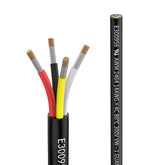 Matugajp front view of 14/4 50ft cable showing length and jacket, durable weather protection