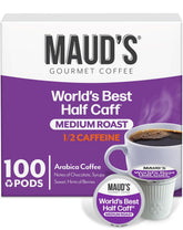 Maud's front box showing 100ct pods and clear value