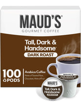 Maud's front packaging showing 100-count pods and bold branding for easy stocking