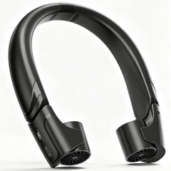 Mavax ChillGo front view showing slim collar and twin turbines for portable cooling