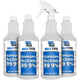 MAXTITE front packaging showing four 32 oz bottles and included spray nozzle for convenient use