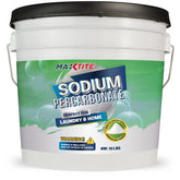MAXTITE front view of 10 lb HDPE pail with resealable cap, shows packaging and safety features