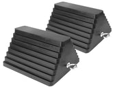 MaxxHaul front view of two rubber chocks showing durable grip and stability
