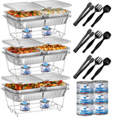 MAXYGIFT front packaging showing full 33-piece chafing dish set and included items