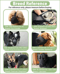 Mayerzon muzzle on dog during walk preventing picking up items while comfortable
