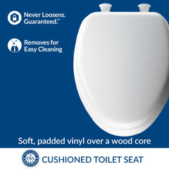 Mayfair padded seat open showing cushioned ring and soft support