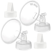 Maymom front view of flange and valve packaging showing replacement convenience