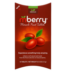 mberry front packaging showing tablets and benefits