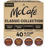 McCafé box front showing Classic Collection and benefits