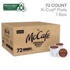 McCafé close-up of a single K-Cup pod highlighting easy compatibility