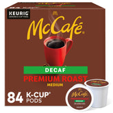 McCafe front box 84-count showing brand and recyclable benefit