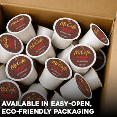 McCafé ground coffee texture showing rich Arabica beans and smooth body
