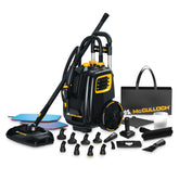 McCULLOCH MC1385 front view showing canister and controls for powerful cleaning