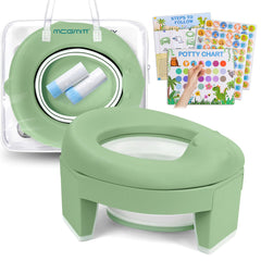 MCGMITT front view open foldable potty showing ease of setup and portability
