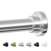 Mcrbeay front view chrome rod showing sleek finish and sturdy profile for modern bathrooms