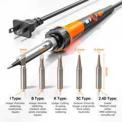 MEAKEST soldering iron in use on a circuit board demonstrating precision and controlled heat