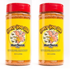 Meat Church front packaging showing two Honey Hog bottles and clear labeling, boosts convenience