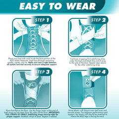 Med Spec ASO lace-up closure detail offering adjustable compression benefits