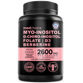 MEDCHOICE front bottle view showing myo-inositol formula and benefits