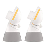 Medela front view of connector showing clean design and easy fit