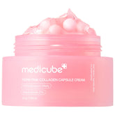medicube jar front view showing packaging and brand, highlights product freshness