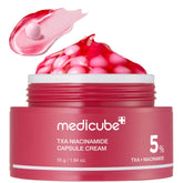 medicube front packaging of capsule cream showing product benefits