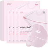 medicube front packaging showing four pink collagen jelly masks and benefits