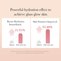 medicube hand applying toner demonstrating quick-absorbing hydration
