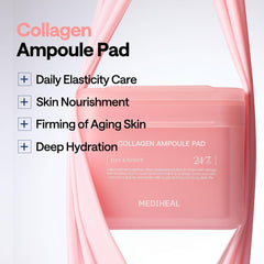 MEDIHEAL close-up of pad texture on vegan fabric for gentle even absorption
