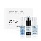MEDITHERAPY kit front packaging showing compact travel-ready skincare benefits