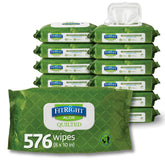 Medline FitRight front packaging showing unscented wipes and count benefit