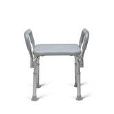 Medline shower chair front view showing stability and safe seating