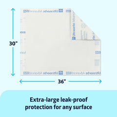 Medline close-up of quilted polymer core showing superior absorbency